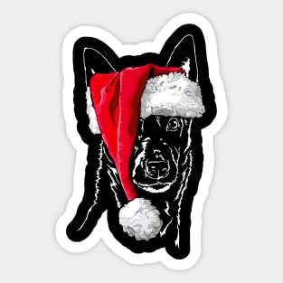 Australian Kelpie Santa Christmas dog mom gift present Sticker